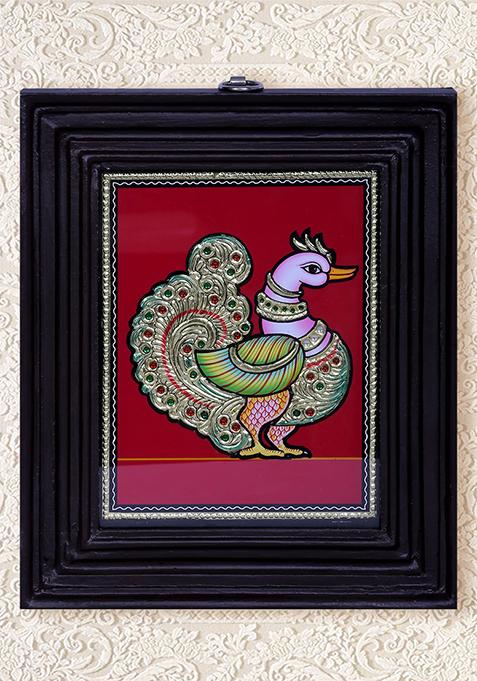 Swan Tanjore Painting 24K Gold
