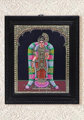 Devi Andal Tanjore Painting 24K Gold