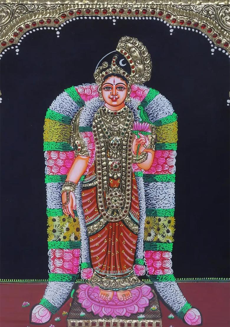 Devi Andal Tanjore Painting 24K Gold