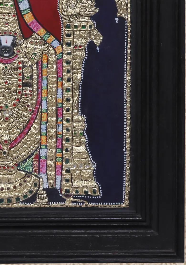 Lord Balaji Tanjore Painting 24K Gold
