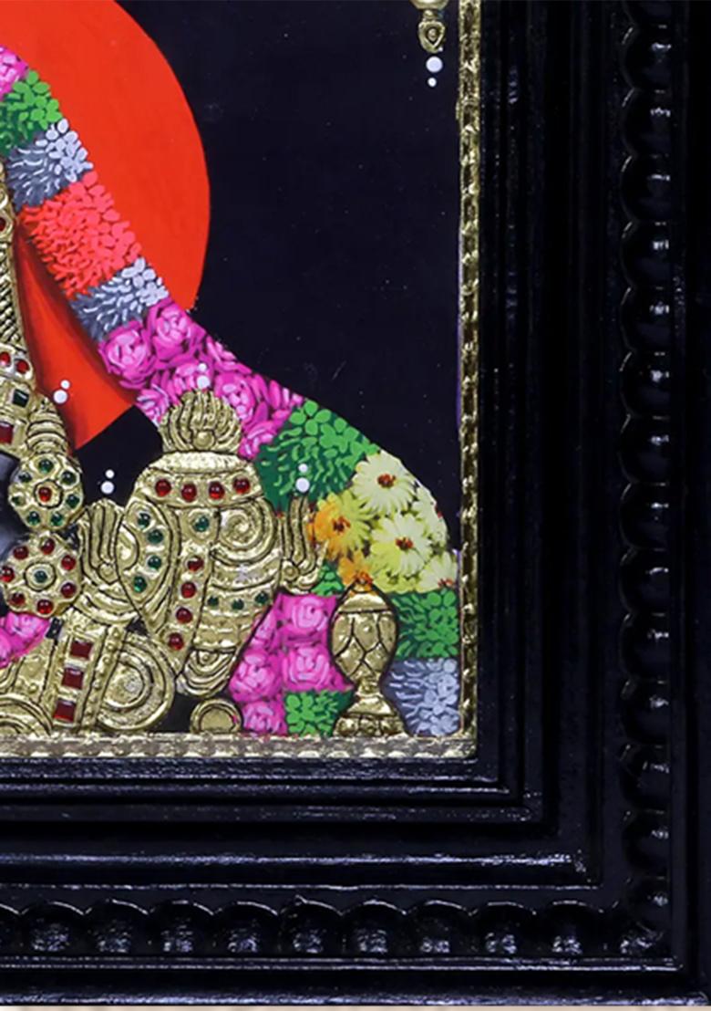 Lord Balaji Face Tanjore Painting 24K Gold