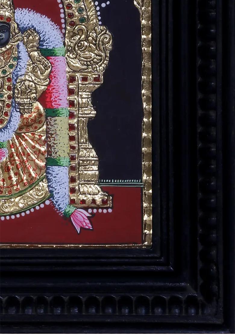 Handmade Goddess Padmavati Tanjore Painting With 24K Gold