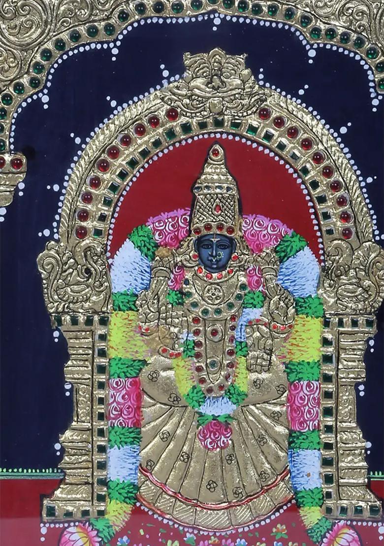 Goddess Padmavati Tanjore Painting 24K Gold