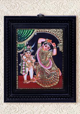 Radha Krishna Tanjore Painting 24K Gold