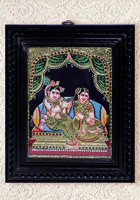Radha Krishna Tanjore Painting 24K Gold