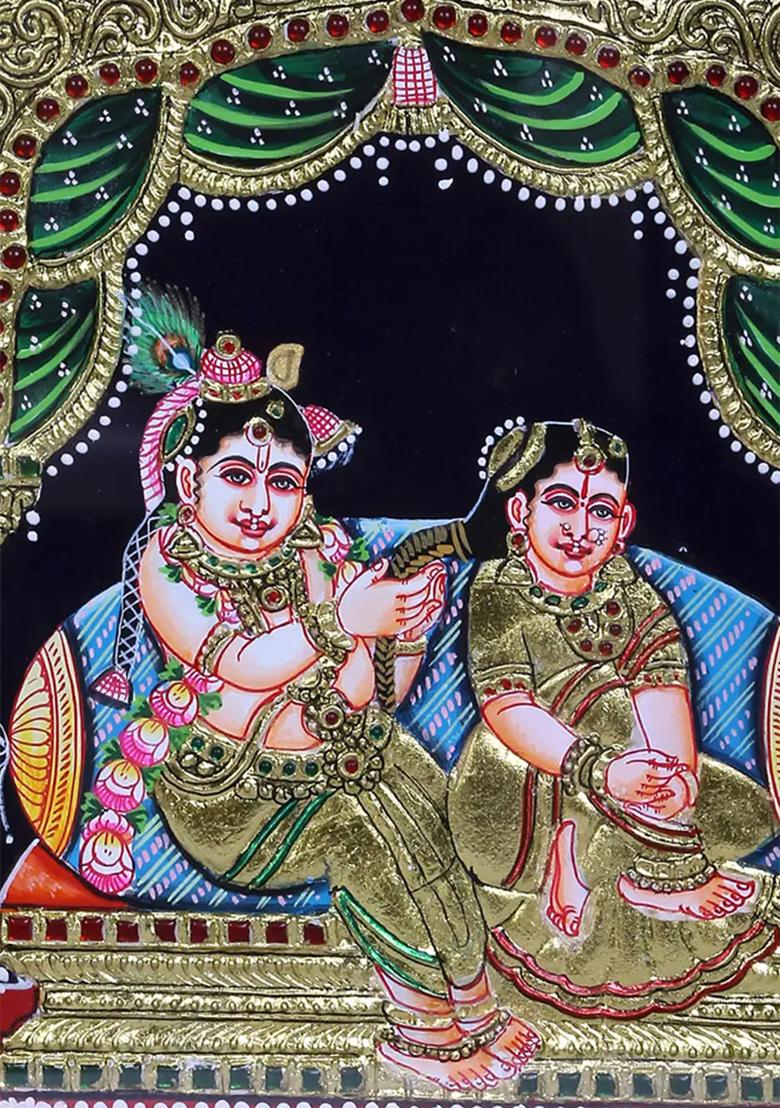 Radha Krishna Tanjore Painting 24K Gold
