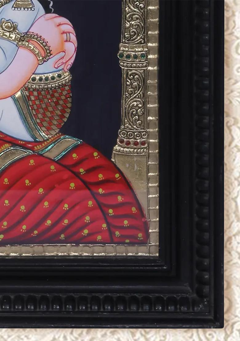 Bal Krishna With Maa Yashoda Tanjore Painting 24K Gold