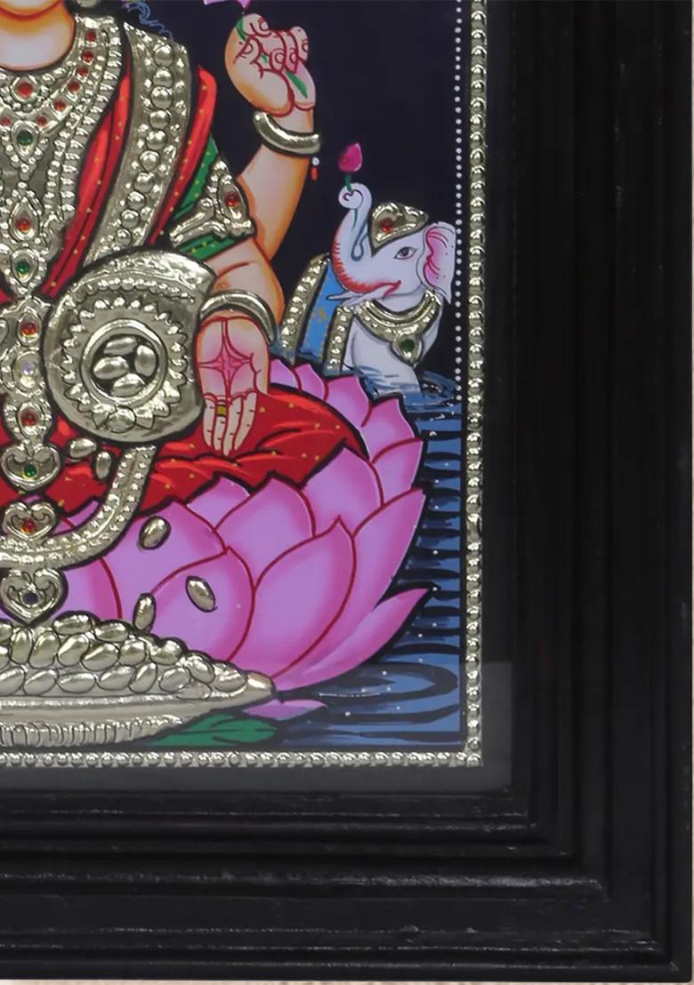 Devi Gajalakshmi Tanjore Painting 24K Gold