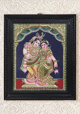 Radha Krishna Tanjore Painting 24K Gold