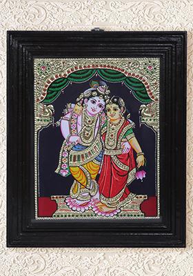 Radha Krishna Tanjore Painting 24K Gold