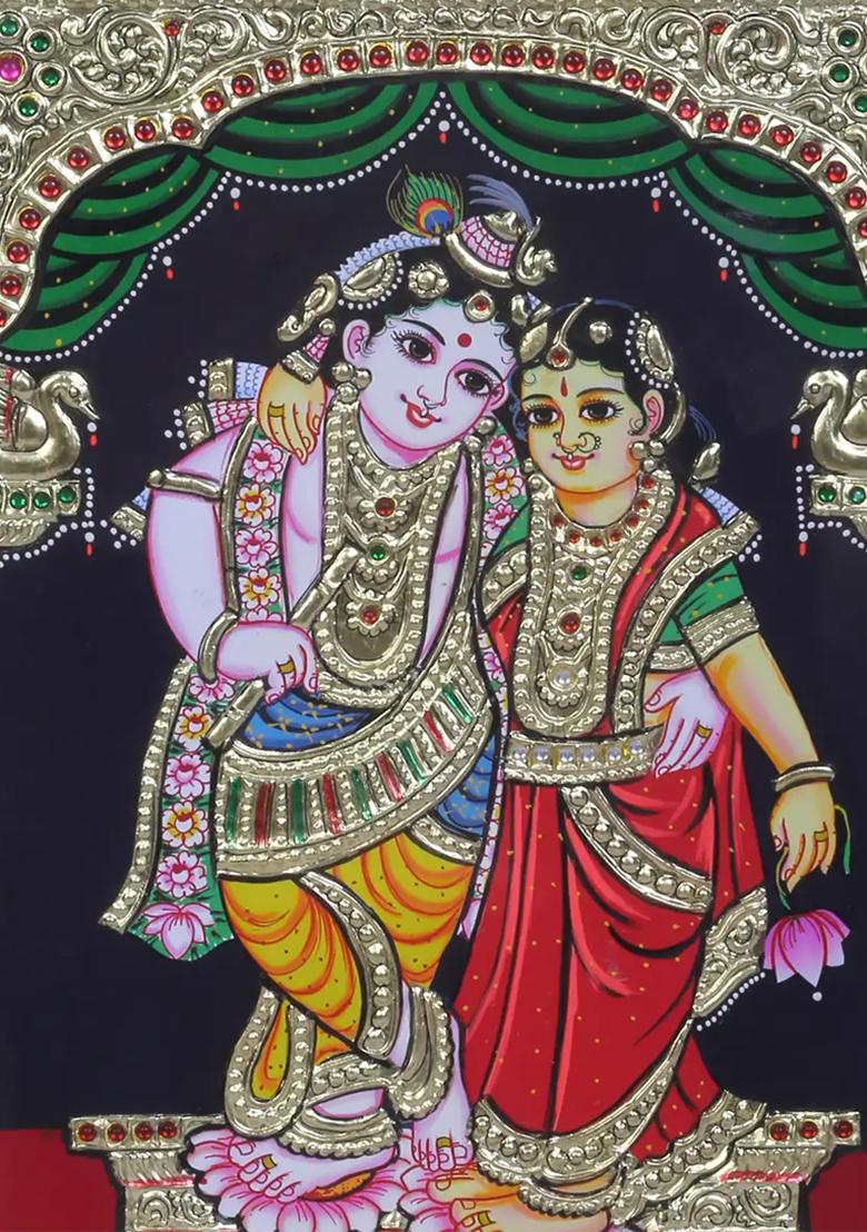 Radha Krishna Tanjore Painting 24K Gold