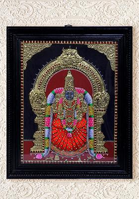 Goddess Padmavathi Tanjore Painting