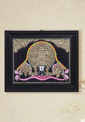 Lord Balaji Face Tanjore Painting