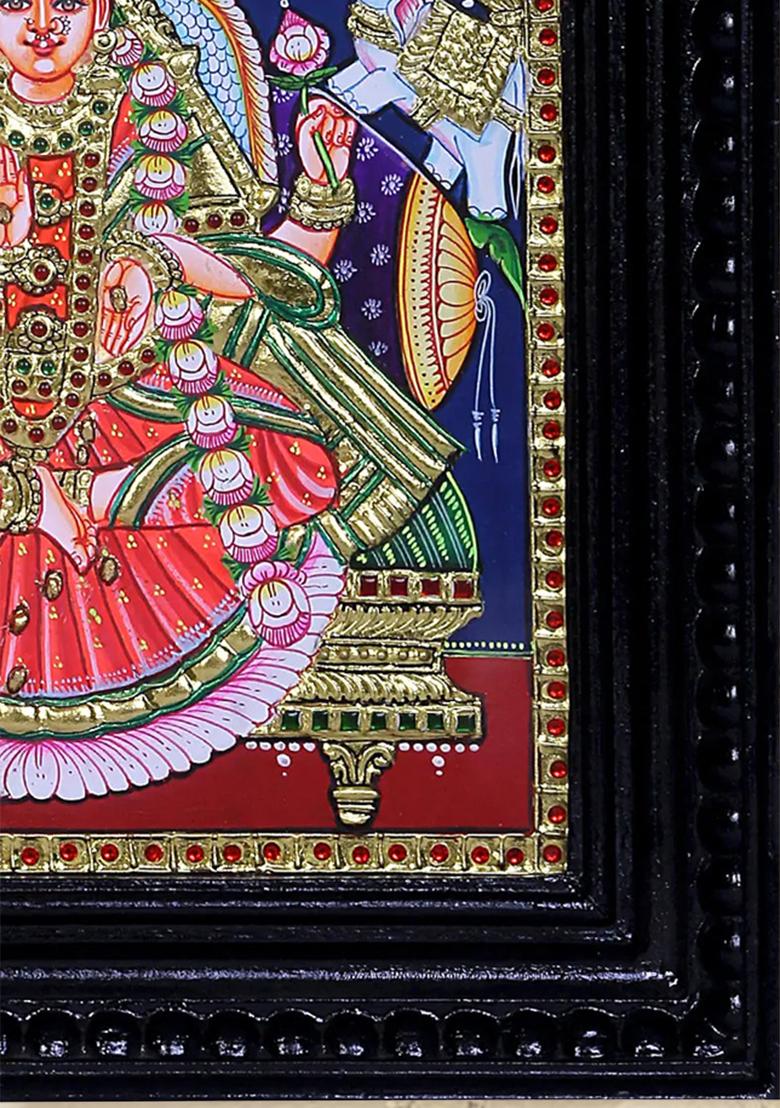 Divine Gajalakshmi Tanjore Painting Blessings