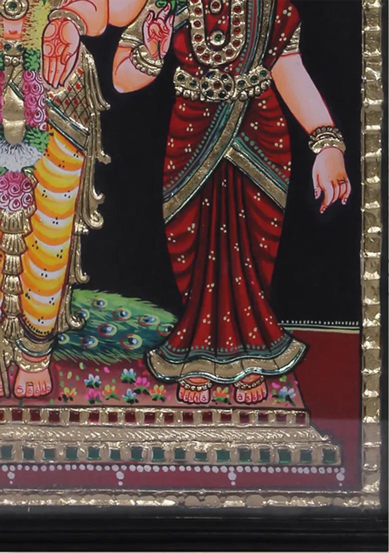 Sacred Lord Murugan Tanjore Painting