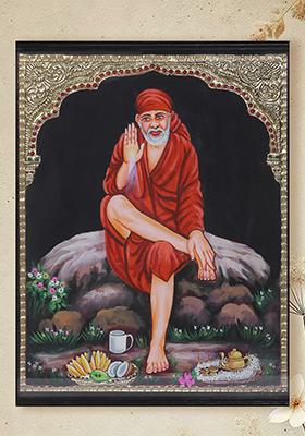 Shirdi Sai Baba Tanjore Painting