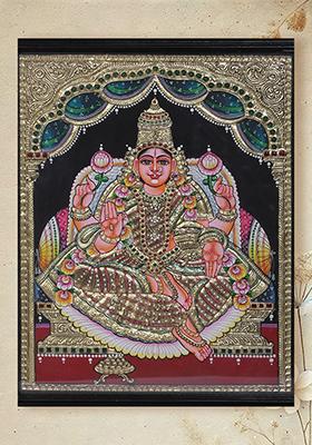 Sacred Dhan Lakshmi Tanjore Painting
