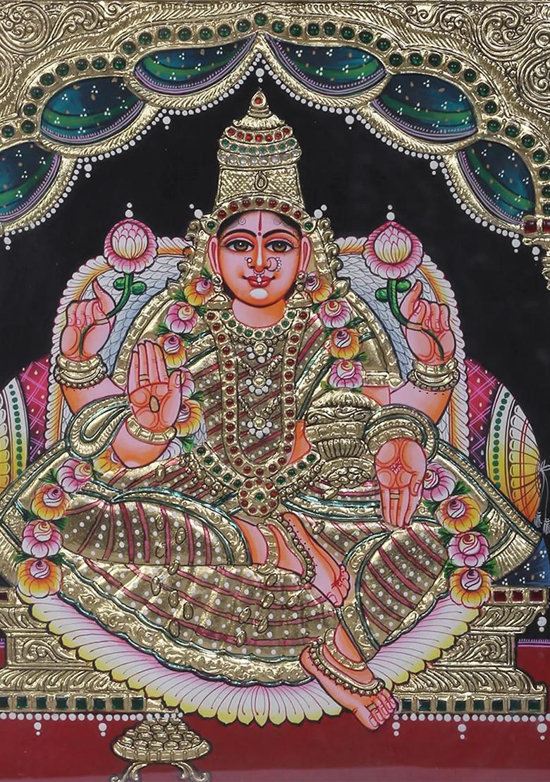 Sacred Dhan Lakshmi Tanjore Painting