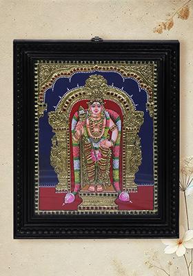Lord Karttikeya Tanjore Painting