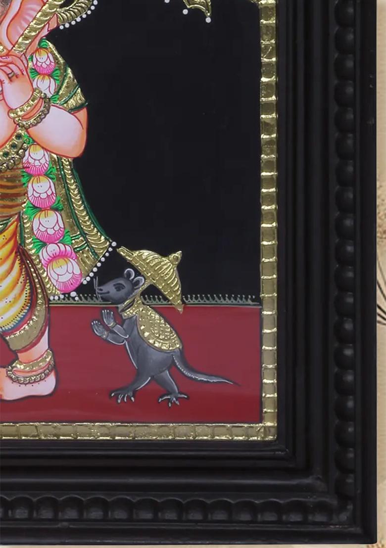 Blessings Of Ganesha Tanjore Painting