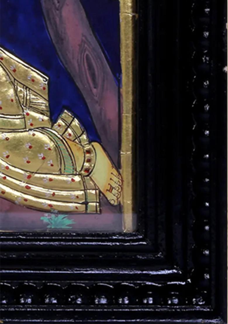 Radha Krishna In Vrindavan Tanjor Painting