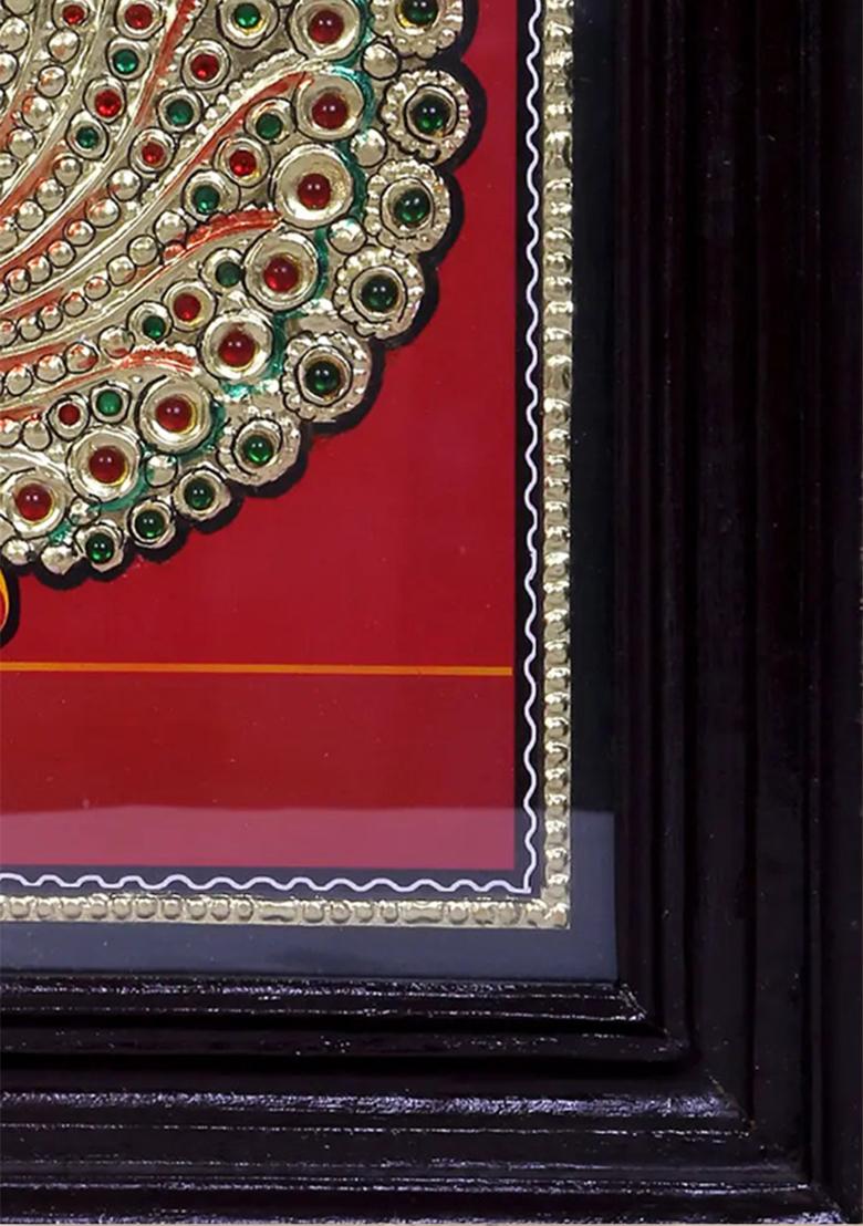 Majestic Peacock Tanjore Painting