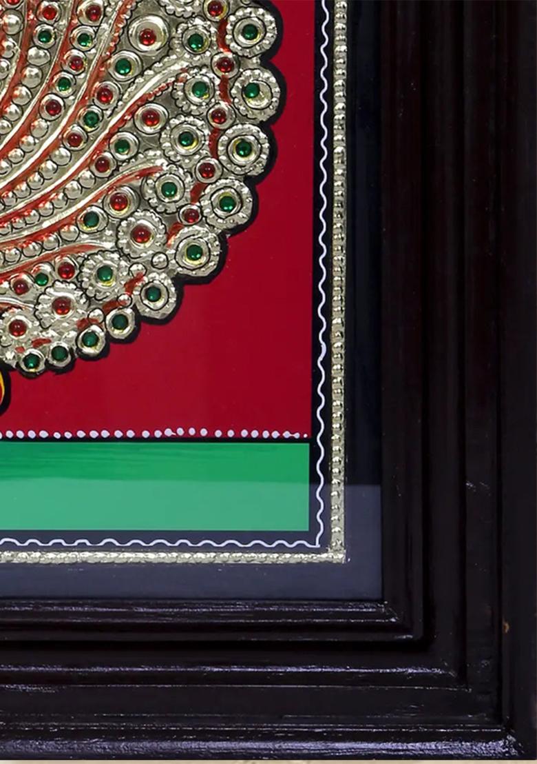 Traditional Peacock Tanjore Painting
