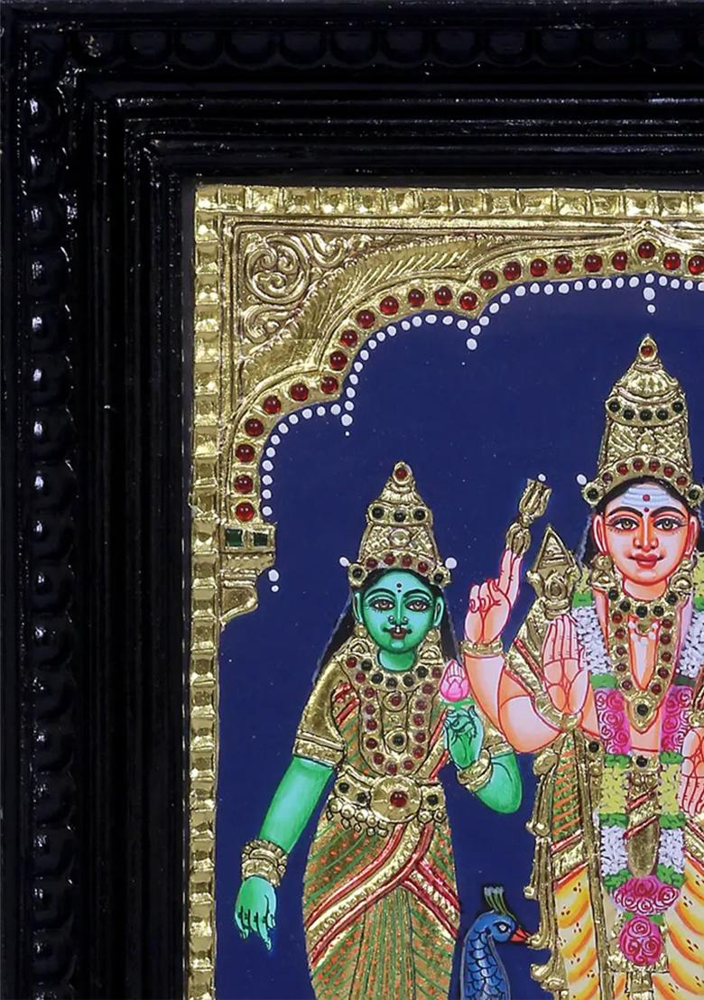 Murugan Valli Theivanai Tanjore Painting