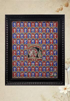 Tandavas Of Lord Shiva Tanjore Painting