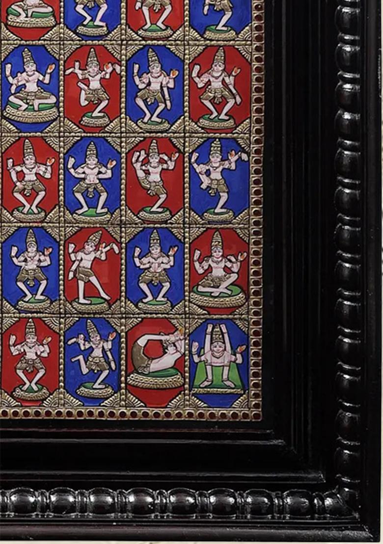 Tandavas Of Lord Shiva Tanjore Painting