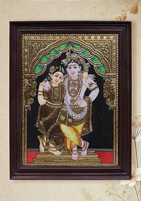 Radha Krishna Tanjore Painting