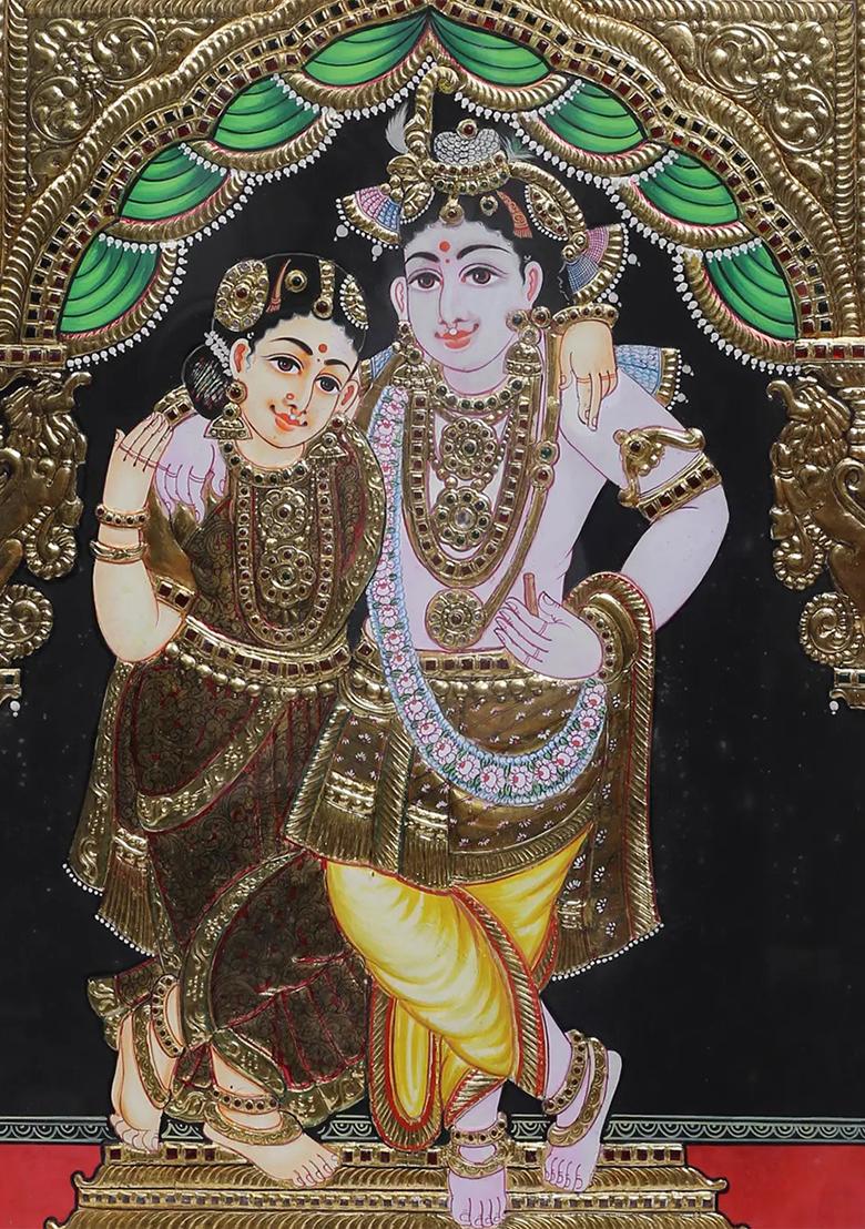 Radha Krishna Tanjore Painting