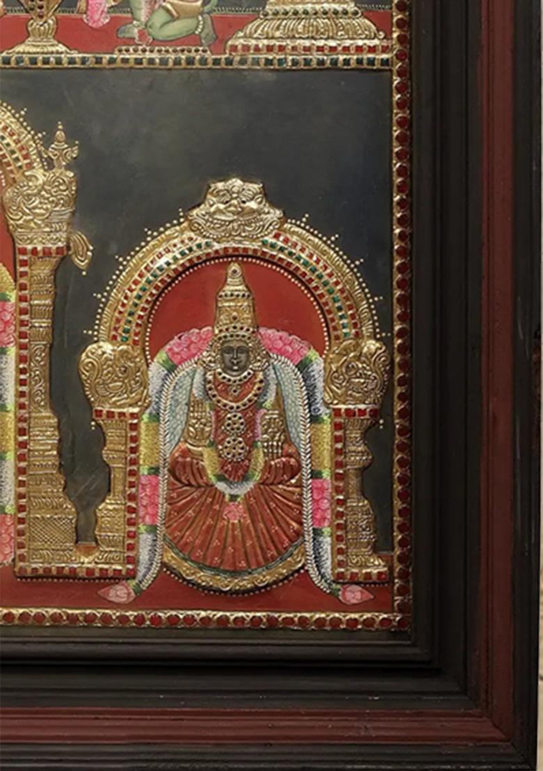 Sri Venkateshvara In Divine Splendor Tanjore Painting