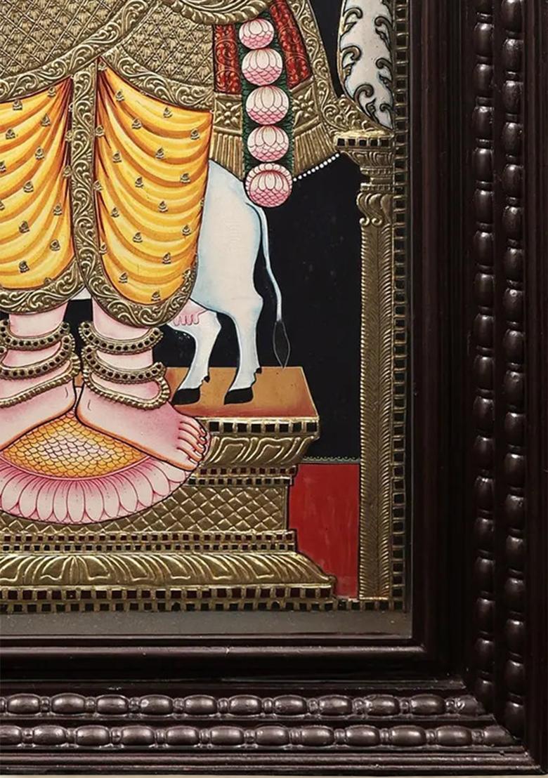 Standing Navaneeta Krishna Tanjore Painting