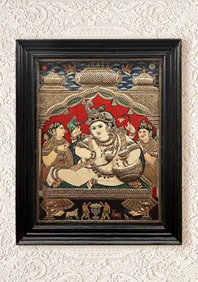 Navaneeta Krishna Tanjore Painting