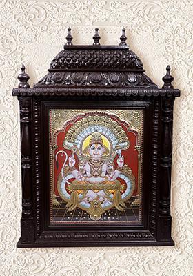 Lord Hanuman Tanjore Painting 24K Gold