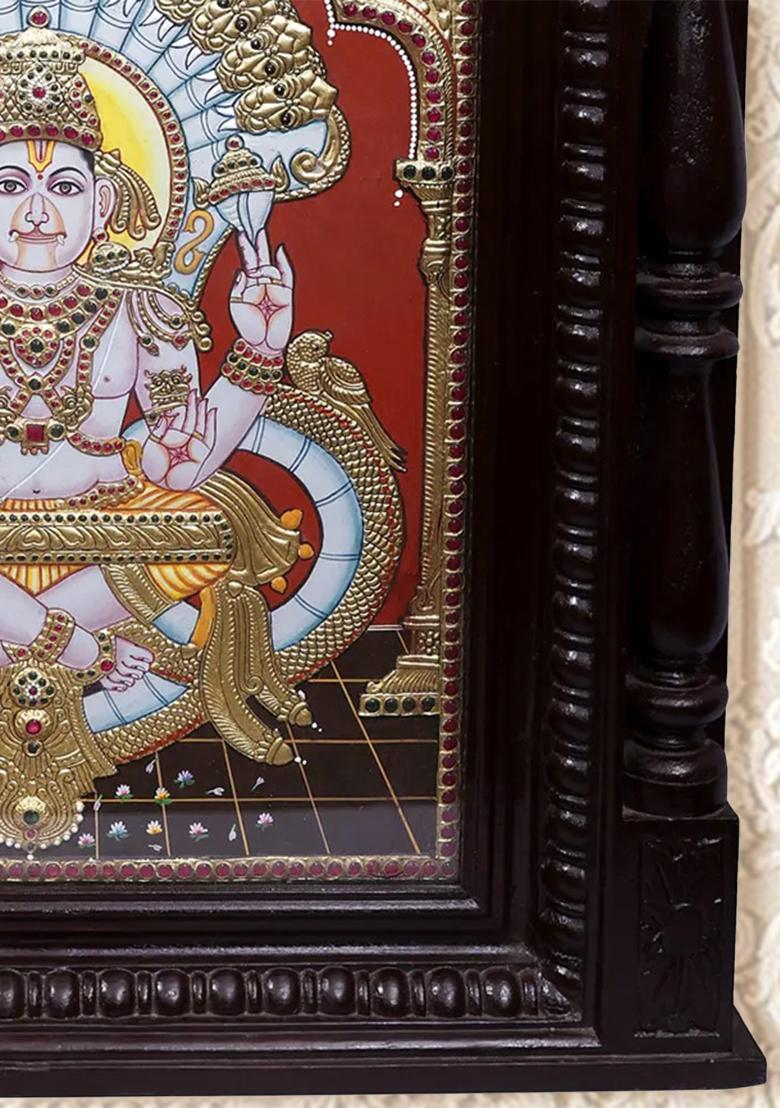 Lord Hanuman Tanjore Painting 24K Gold