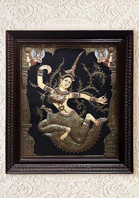 Devi Sita Tanjore Painting 24K Gold