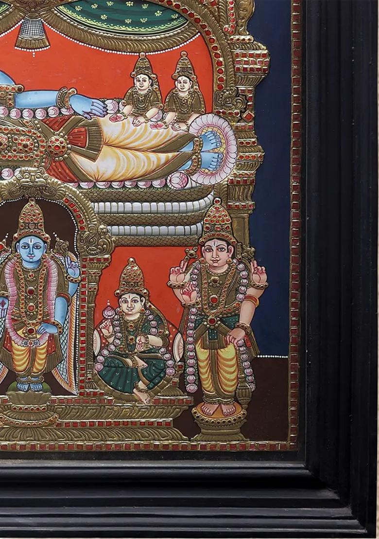 Shree Ranganatha Swamy Tanjore Painting 24K Gold