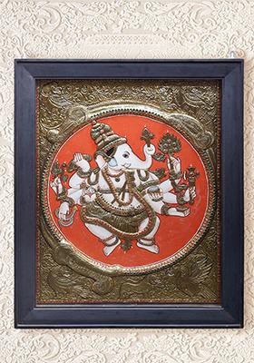Lord Ganesha Tanjore Painting