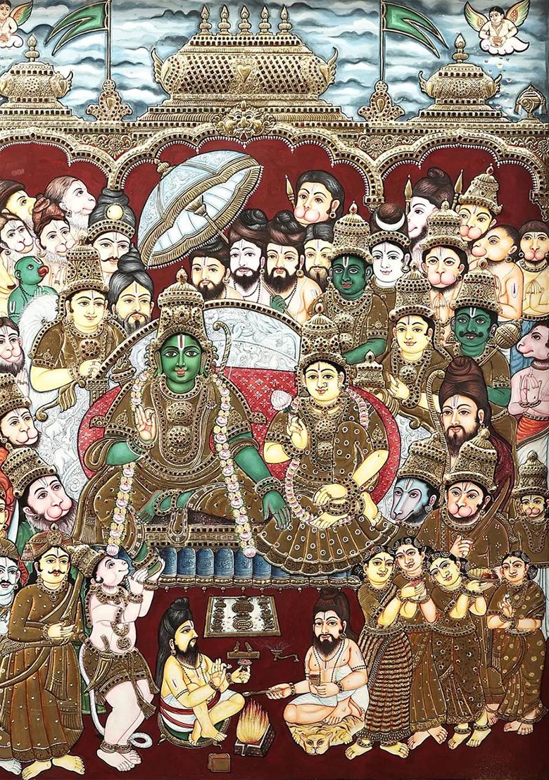 Rama Darbar Tanjore Painting