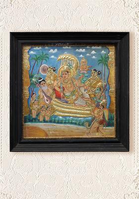 Shri Padmanabha Swamy Tanjore Painting 24K Gold