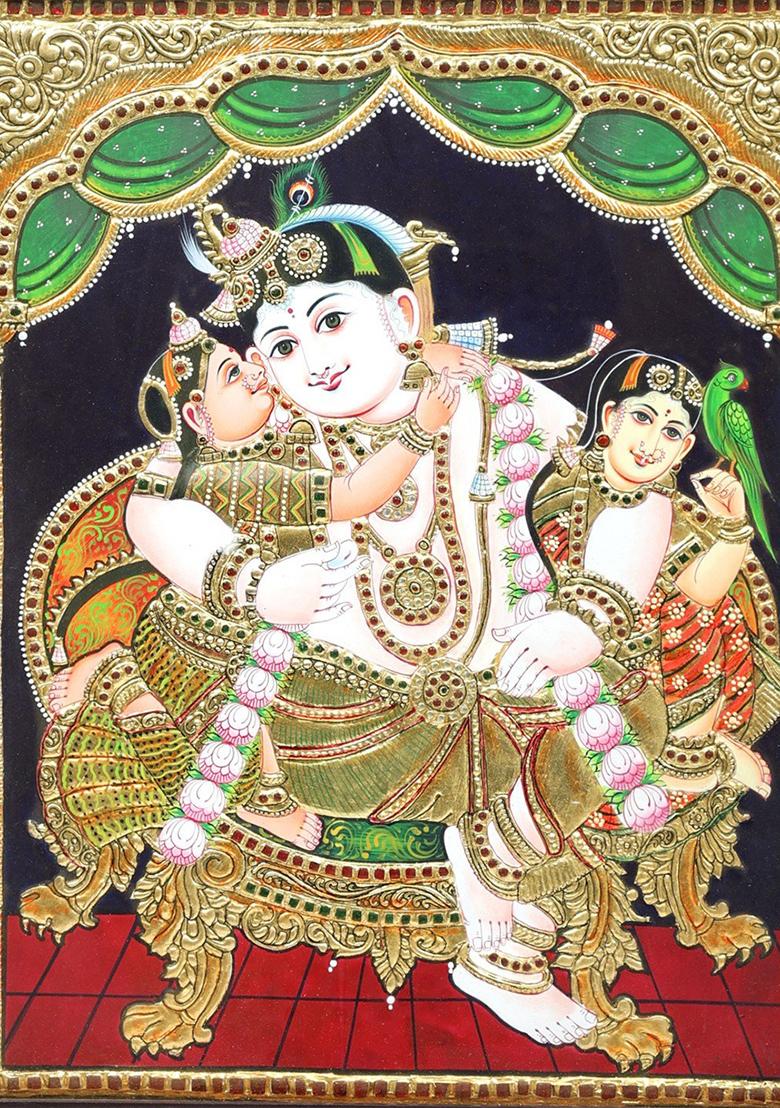 Shirdi Sai Baba Tanjore Painting Art With 24K Gold