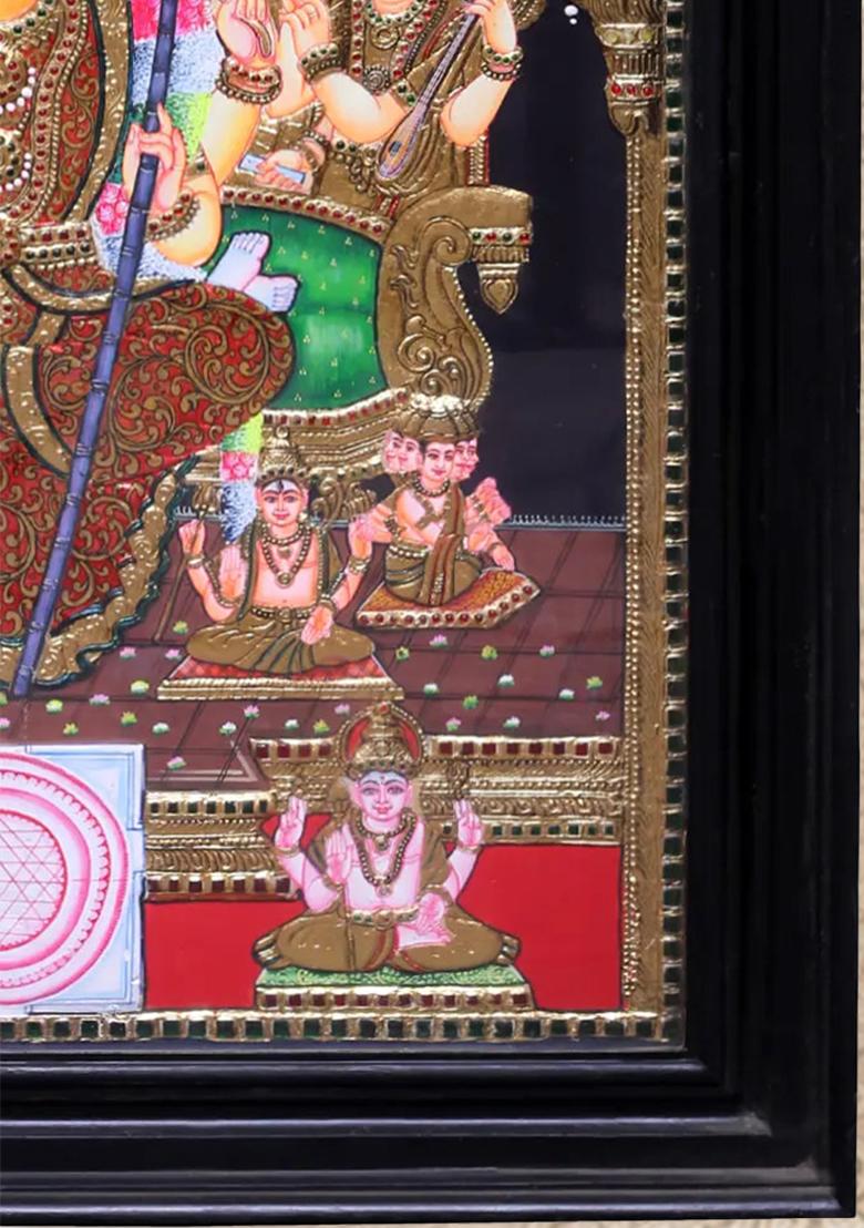 Goddess Rajarajeshwari Tanjore Painting Art With 24K Gold
