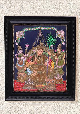 Goddess Rajarajeshwari Tanjore Painting