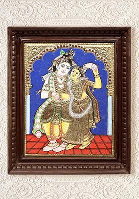 Radha Krishna Tanjore Painting