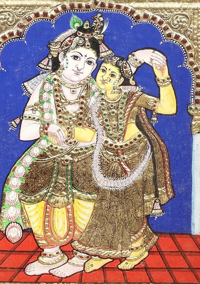 Radha Krishna Tanjore Painting