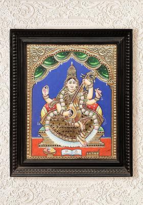 Devi Saraswati Tanjore Painting