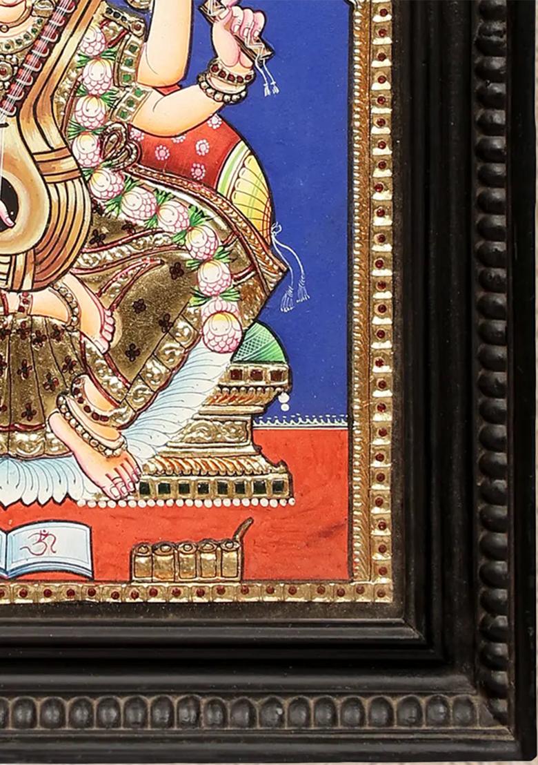 Devi Saraswati Tanjore Painting