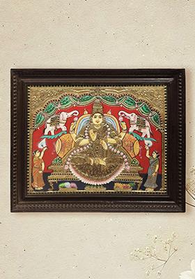 Gajalakshmi Tanjore Painting